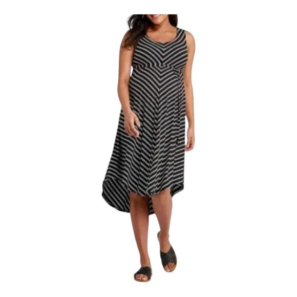 Isabel Maternity by Ingrid & Isabel Dresses & Skirts - Isabel Black Striped Maternity Dress Size Medium